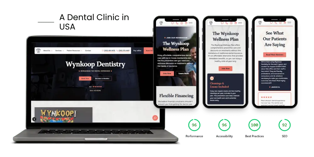 A Dental Care Clinic in USA (Web Design Portfolio)