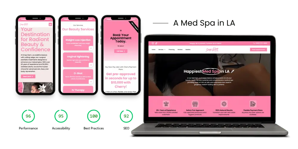 A Med SPA Clinic in USA (Web Design Portfolio)